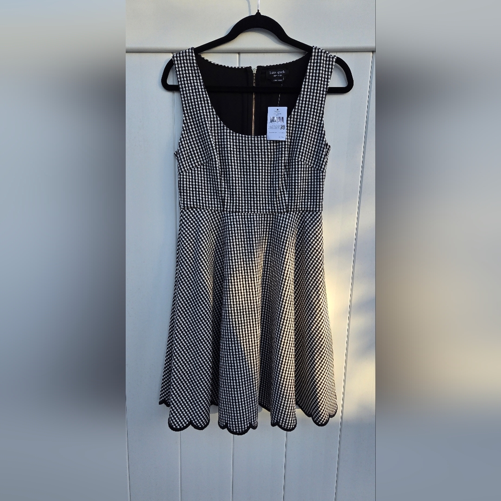 New With Tags Kate Spade Black and White Checkered Dress